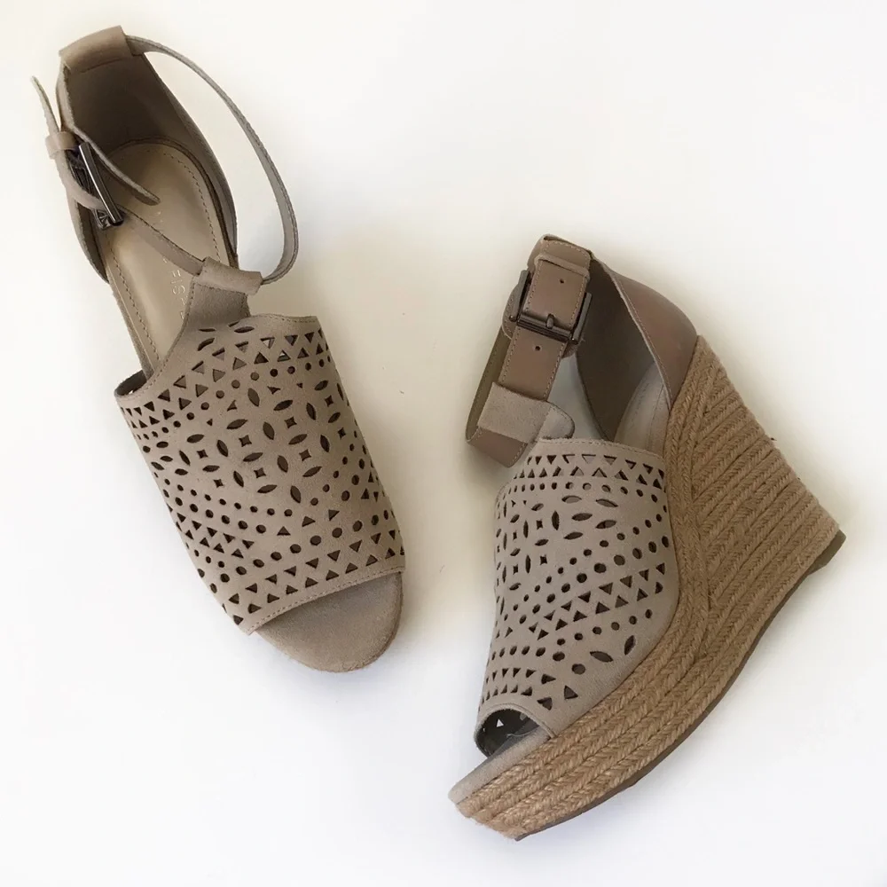 Marc Fisher Suede Espadrille Wedge Sandals